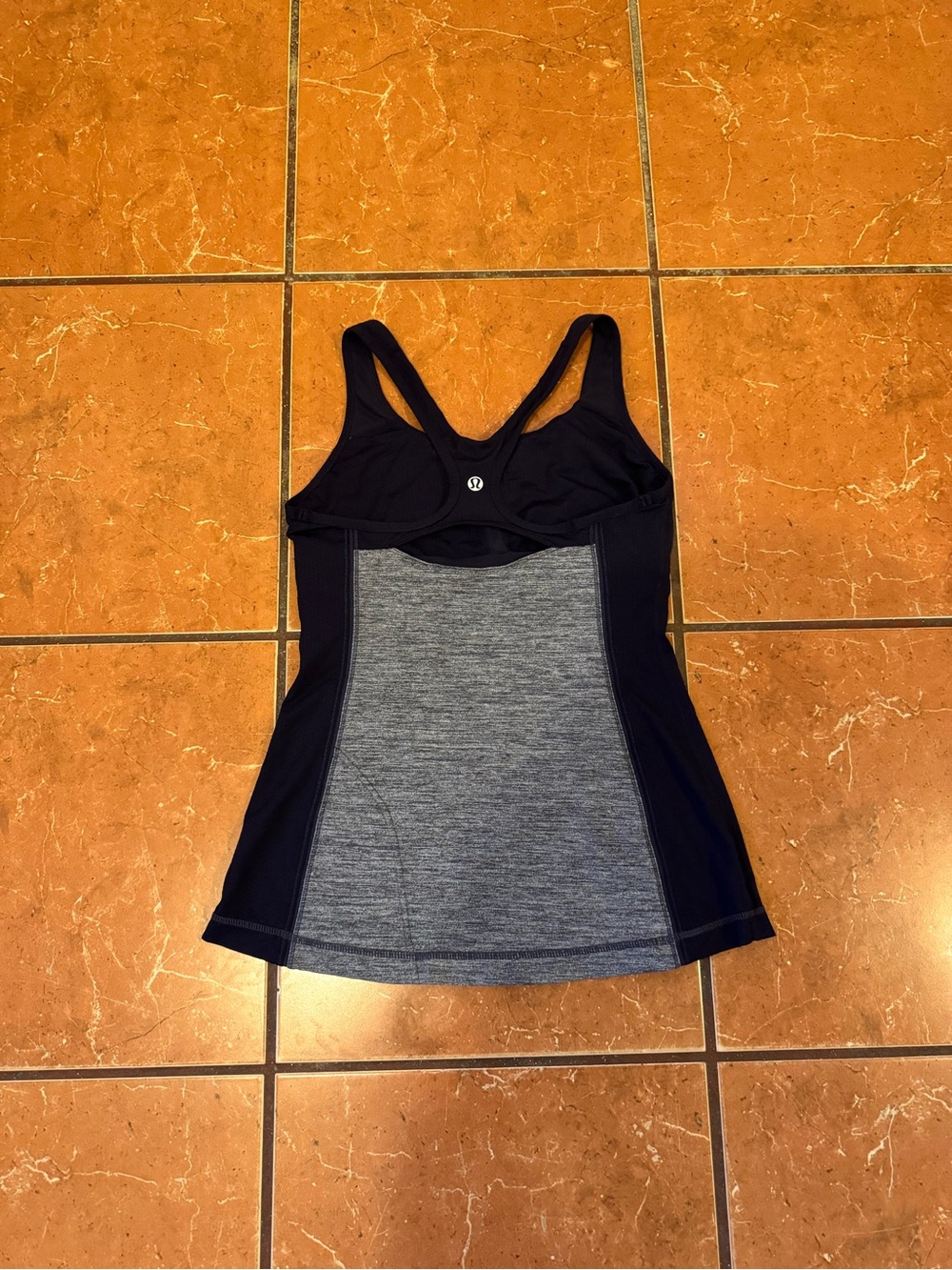 lululemon athletica Navy and Gray Performance Tank Top